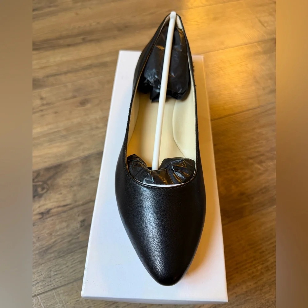 Nine West Speakup Black Leather 7.5 - Picture 2 of 4